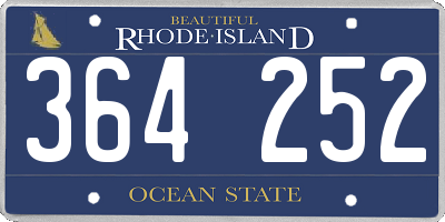 RI license plate 364252