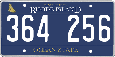 RI license plate 364256