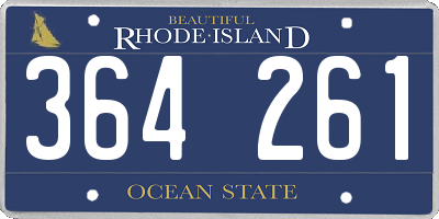 RI license plate 364261