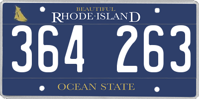RI license plate 364263