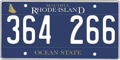 RI license plate 364266