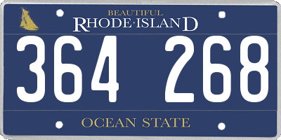 RI license plate 364268