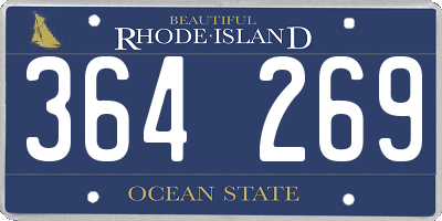 RI license plate 364269