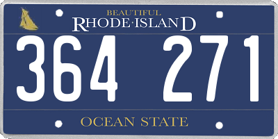 RI license plate 364271
