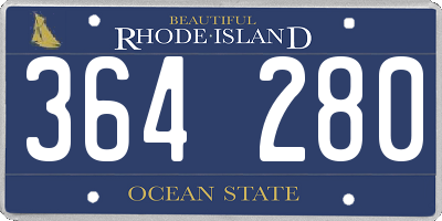RI license plate 364280