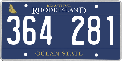 RI license plate 364281