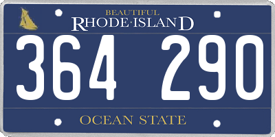 RI license plate 364290