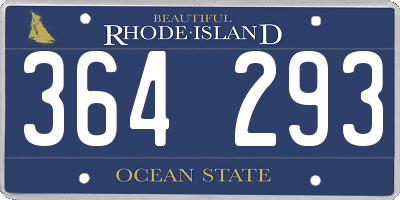 RI license plate 364293