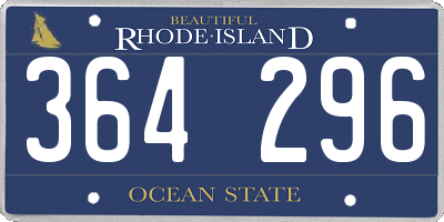 RI license plate 364296
