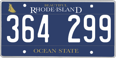 RI license plate 364299
