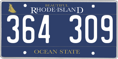RI license plate 364309