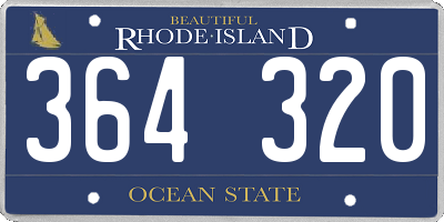 RI license plate 364320