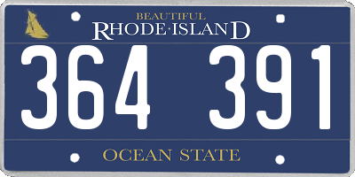 RI license plate 364391