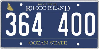 RI license plate 364400