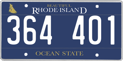 RI license plate 364401