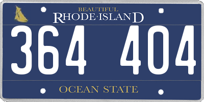 RI license plate 364404