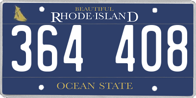 RI license plate 364408
