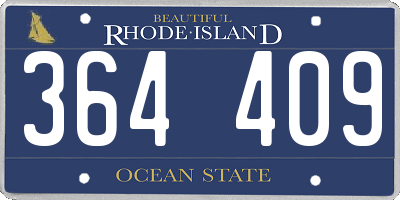 RI license plate 364409