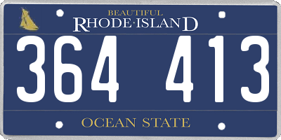 RI license plate 364413