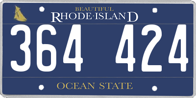 RI license plate 364424
