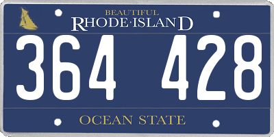RI license plate 364428