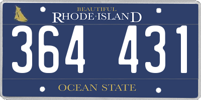 RI license plate 364431