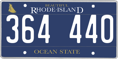RI license plate 364440