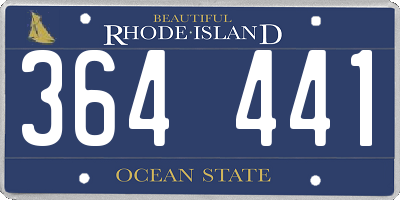 RI license plate 364441