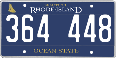 RI license plate 364448