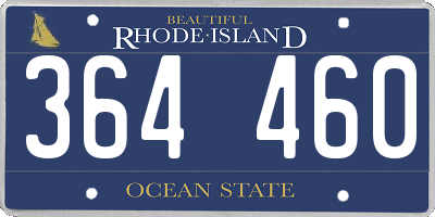 RI license plate 364460