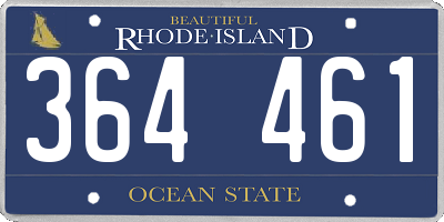 RI license plate 364461