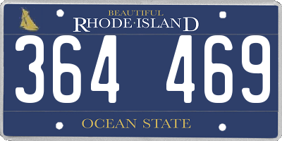RI license plate 364469