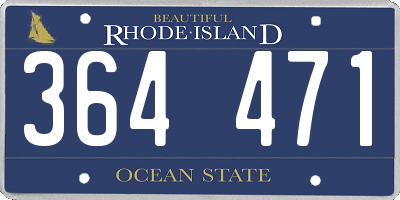 RI license plate 364471