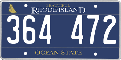 RI license plate 364472
