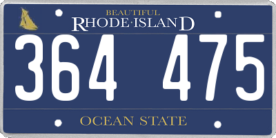 RI license plate 364475