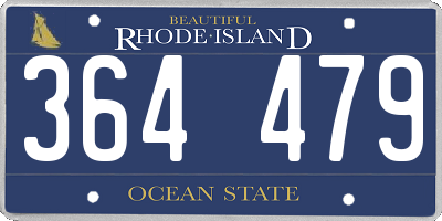 RI license plate 364479