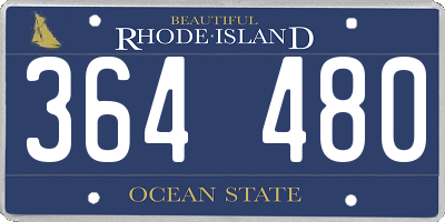 RI license plate 364480