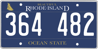 RI license plate 364482