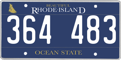RI license plate 364483