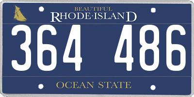 RI license plate 364486