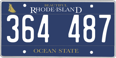 RI license plate 364487