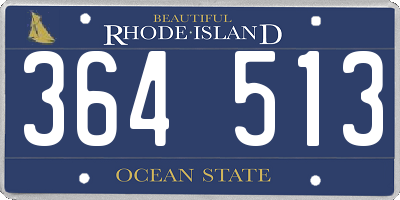 RI license plate 364513