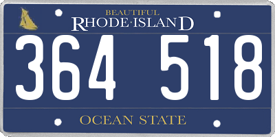 RI license plate 364518
