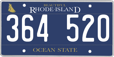 RI license plate 364520