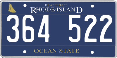 RI license plate 364522