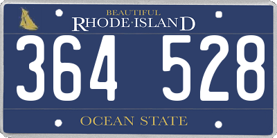 RI license plate 364528