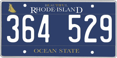 RI license plate 364529