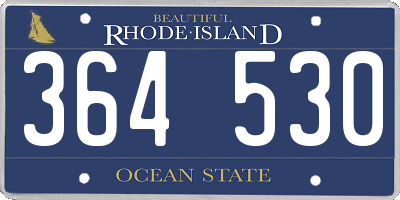 RI license plate 364530