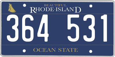 RI license plate 364531