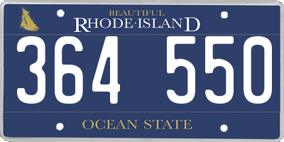 RI license plate 364550